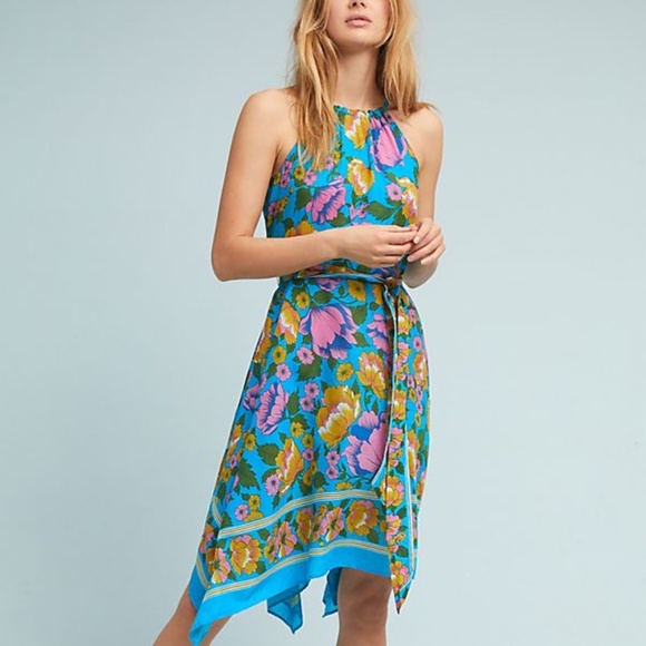 Anthropologie Dresses & Skirts - Anthropologie Blue   Lilka Dinan Halter Dress